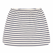 women's cream and navy stripe skirt
