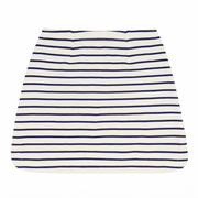 women's cream and navy stripe skirt