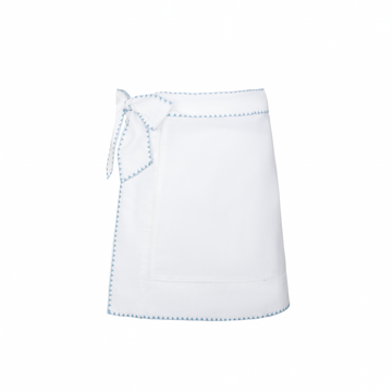 women's white embroidered short pareo