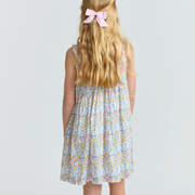girls jasmine blossom smocked ruffle strap dress