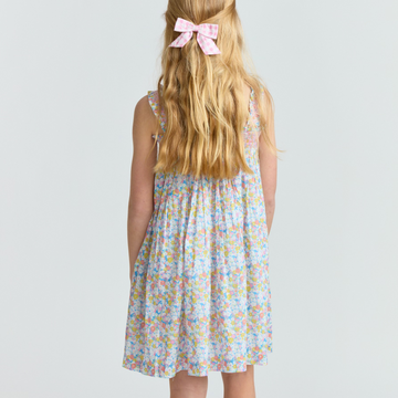 girls jasmine blossom smocked ruffle strap dress