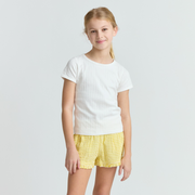 girls soleil gingham ruffle shorts