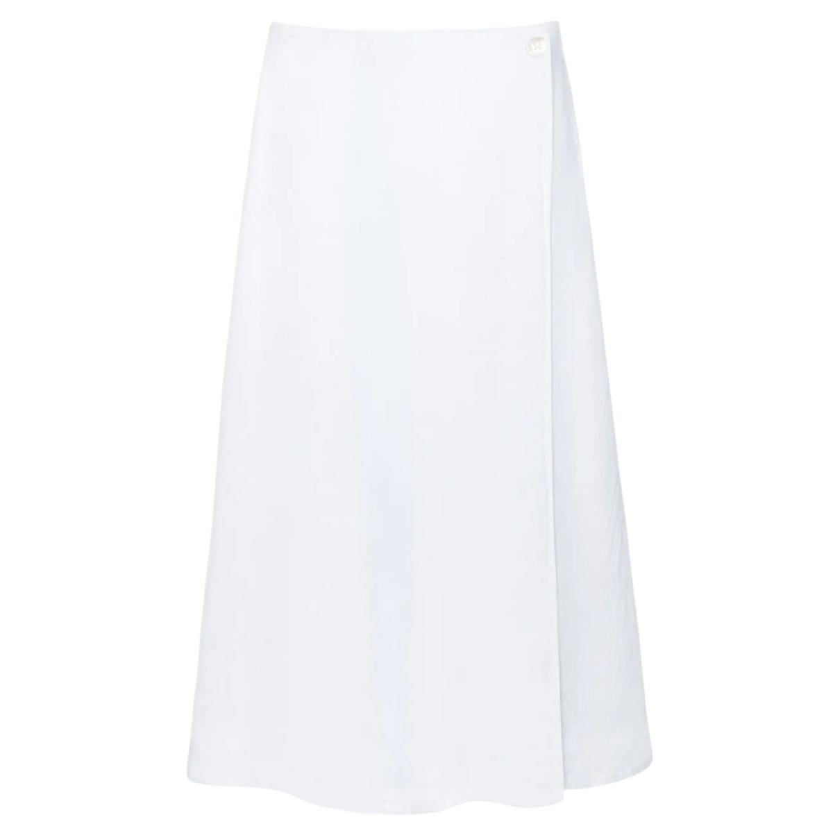 women's white linen wrap skirt – minnow