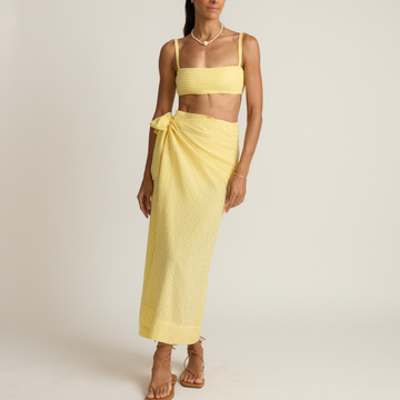 women's soleil gingham pareo