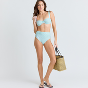 women's tamarin stripe high waist bikini bottom
