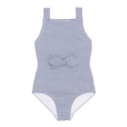 girls harbor stripe tie-front one piece
