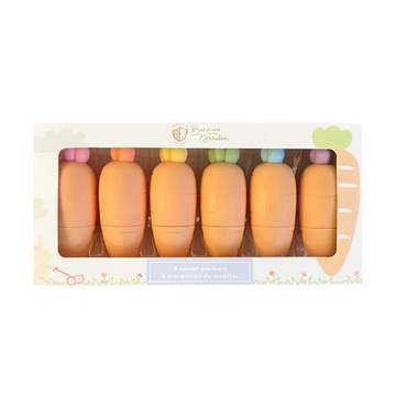 jollity & co. bunnies in the garden carrot marker set