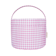 blush gingham quilted easter bucket