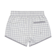 boys dove grey gingham boardie