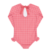 girls poppy gingham rashguard one piece