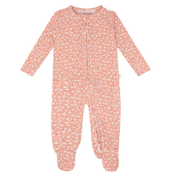 baby melone floral pima footie