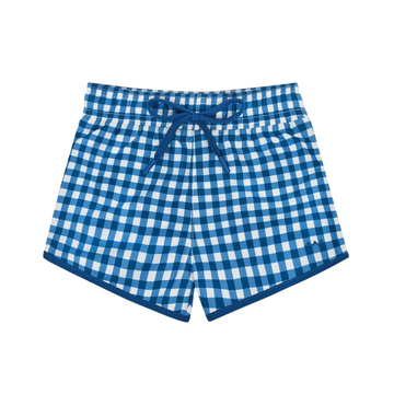 boys navy picnic gingham boardie