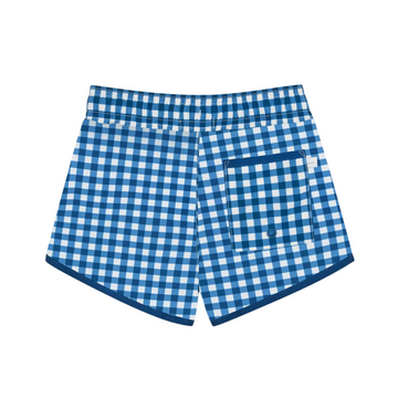 boys navy picnic gingham boardie