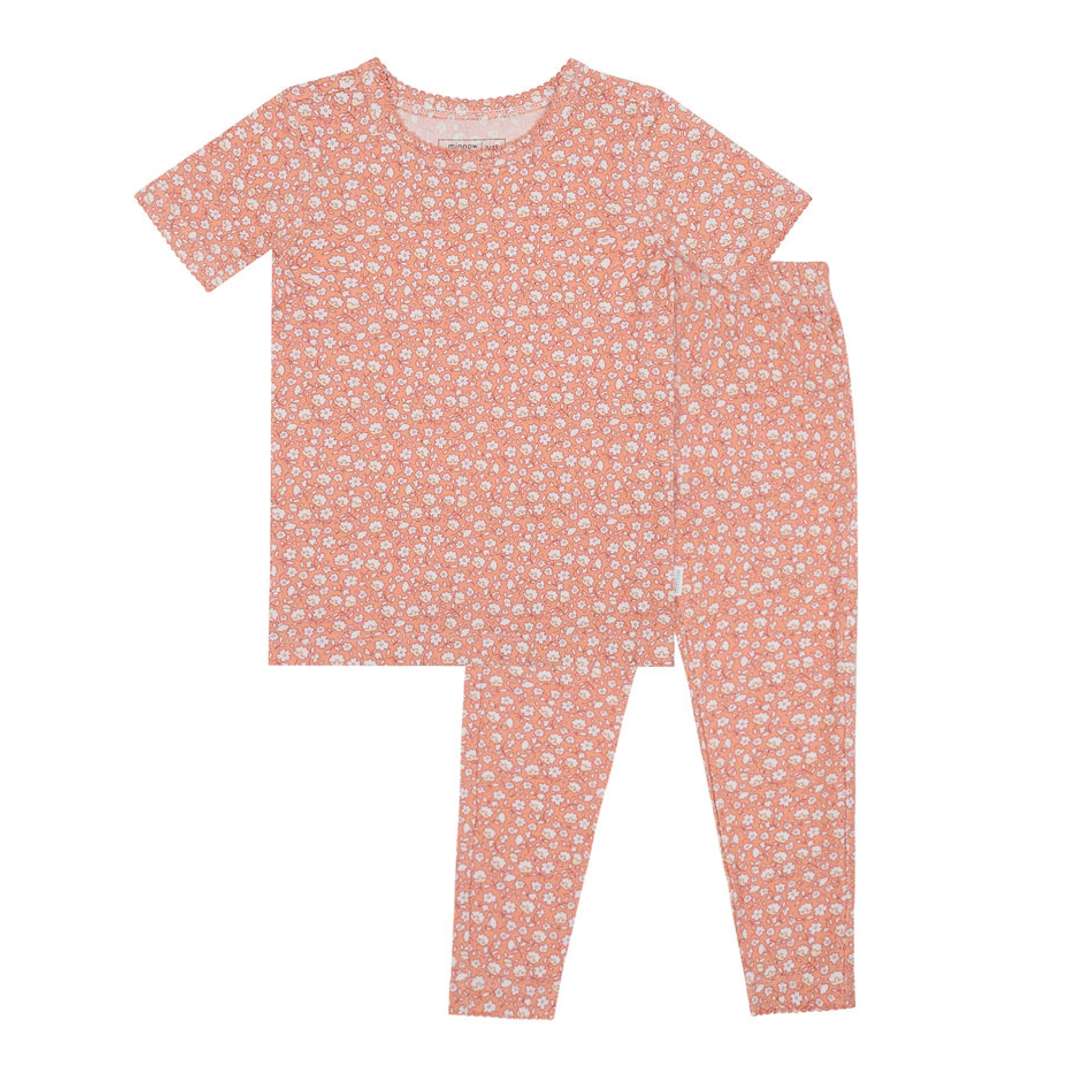 girls melone floral pima pajama set – minnow