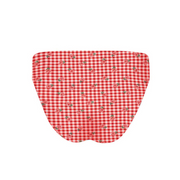 women's cranberry gingham mid rise bikini bottom