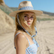 sarah bray bermuda womens wildflower sun hat with original slate floral ribbon