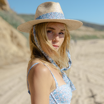 sarah bray bermuda womens wildflower sun hat with original slate floral ribbon