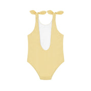 girls buttercream stripe tie knot one piece