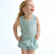 girls tamarin stripe french terry romper