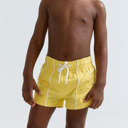 boys soleil yellow panelled boardie