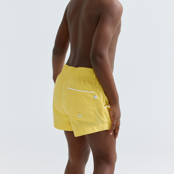 boys soleil yellow panelled boardie