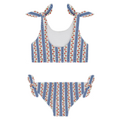 girls strawberry patch tie knot bikini