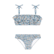 girls original slate floral bandeau bikini