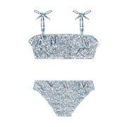 girls original slate floral bandeau bikini