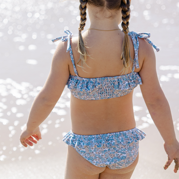girls original slate floral bandeau bikini