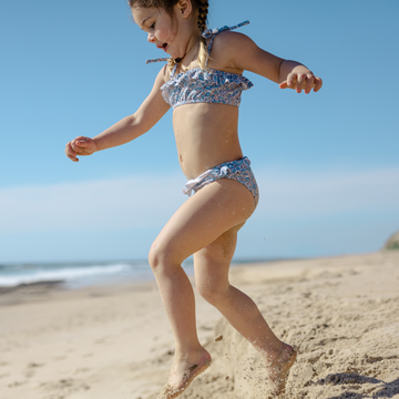 girls original slate floral bandeau bikini