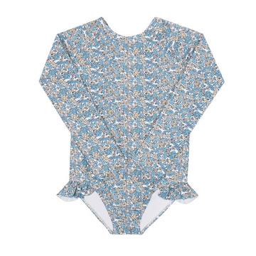 girls original slate floral rashguard one piece