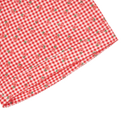 women's cranberry gingham collared pima pajamas set