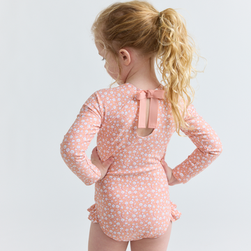 girls melone floral rashguard one piece