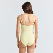 women's buttercream stripe low back one piece