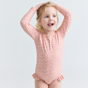 girls melone floral rashguard one piece