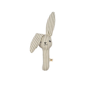 konges slojd tea stripe bunny hand rattle