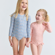 girls melone floral rashguard one piece