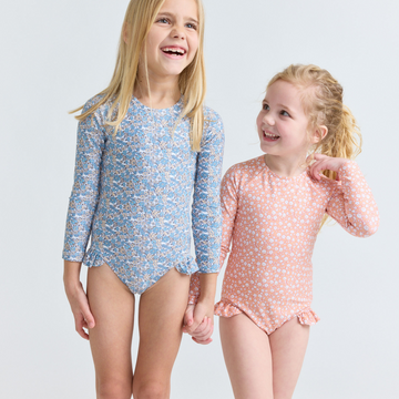 girls melone floral rashguard one piece
