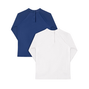 2 pack navy and crane white rashguard