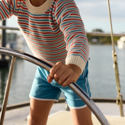 boys cerulean blue board shorts