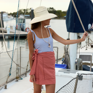 women's jetty stripe scoop neck one piece