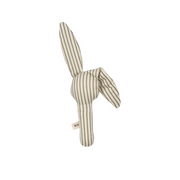 konges slojd tea stripe bunny hand rattle