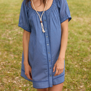 women's navy picnic gingham coverup