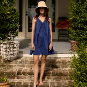 women's oyster blue tank dress