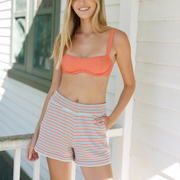 women's marina stripe knit short