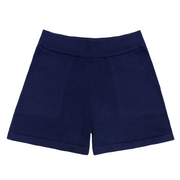 women's navy knit short