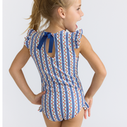 girls strawberry patch ruffle cap sleeve one piece