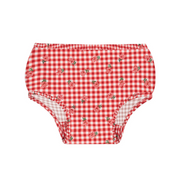 baby cranberry gingham diaper cover
