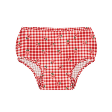 baby cranberry gingham diaper cover