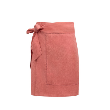 women's sailor red seersucker pareo